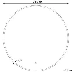 Beliani - CALLAC - LED-spiegel - Zilver - Glas 23 Beliani - CALLAC - LED-spiegel - Zilver - Glas -Badkamermeubels Winkel 9990864